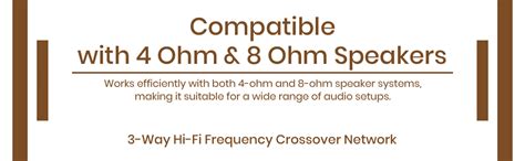 NEXT GEEK copper Heavy Duty 3 Way 100 Watt 12Db Hi-Fi Crossover Network ...