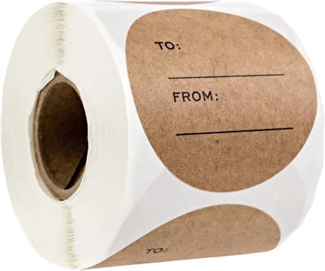 SBLABELS Round Kraft to from Write in Labels/Real Brown Kraft India | Ubuy