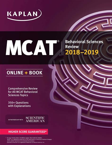 Kaplan Test Prep: MCAT Behavioral Sciences Review 2018-2019 : Online ...