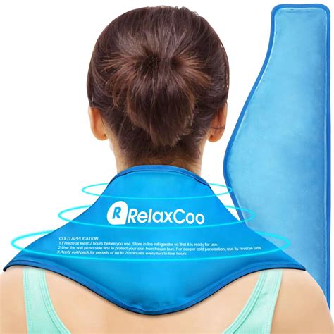 Buy Neck Ice Pack Wrap, RelaxCoo Reusable Gel Ice Pack for Neck ...
