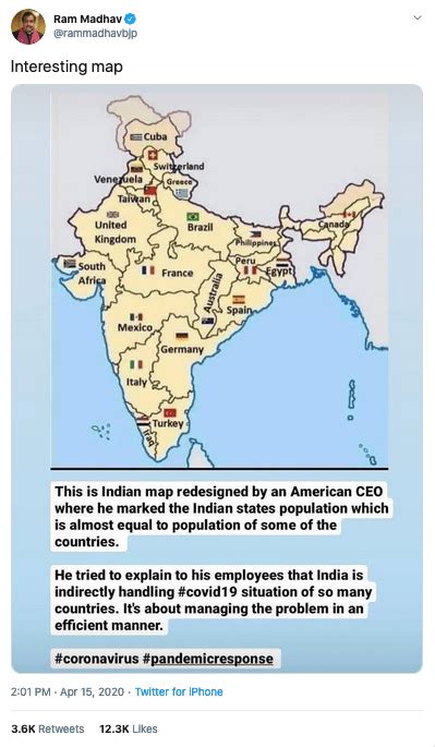 Map Created 8 Years Ago Used to Reflect Enormity of PM Modi's ...