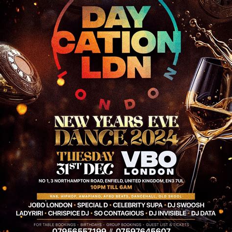 Daycation New years Eve Party @ VBO LONDON. Tues 31st Dec £10, VBO ...
