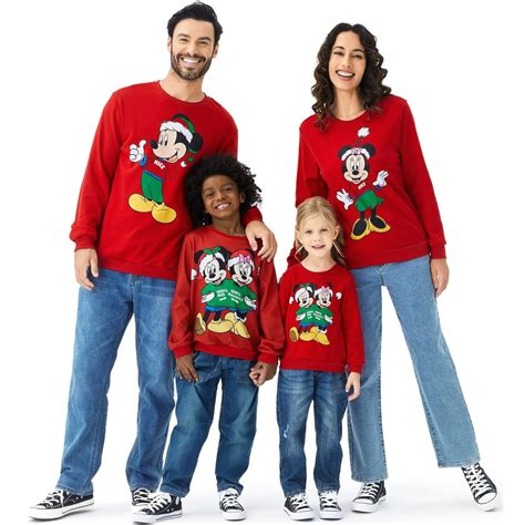 Disney Girls Boys Christmas Sweatshirts Mickey Minnie Mouse Graphic ...