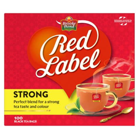 شاي بروك بوند ريد ليبل الأسود، 100 كيس شاي Brooke Bond Red Label Black Tea, 100 Tea Bags
