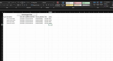 Image result for Create Insert into Query in Excel