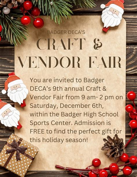 Badger DECA Vendor Fair, Badger High School, Lake Geneva, 6 December ...