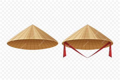 Vector chinese asian vietnamese traditional conical straw hat icon set ...