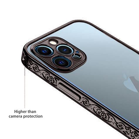 Casotec Camera Protection Bumper Cover for Apple iPhone 12 Pro - Black