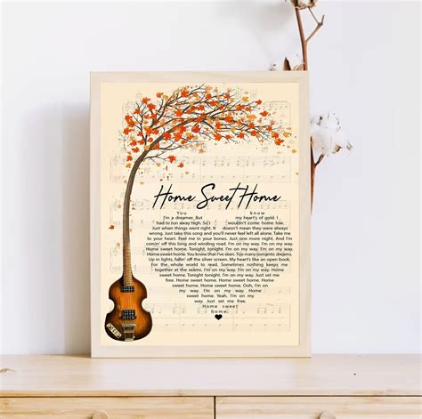 Motley Crue Home Sweet Home Lyrics Vintage Poster Motley Crue - Etsy