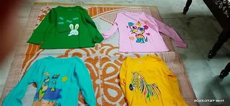 Kuchipoo Girls Regular Fit Cotton T-Shirt Pack of 5 (KUC-TSHRT-114-2-3 ...