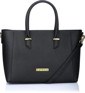 Buy Caprese Women Black Tote Charcoal Online @ Best Price in India ...