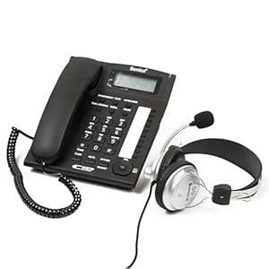 Sonics SS-2380 HS Caller ID Landline Phone – Desk/Wall Mount, Headset ...