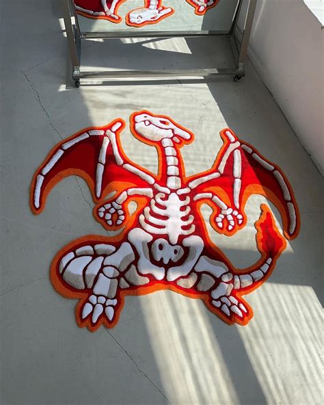 AZEEM CARPET 3D Charizard Skeleton Rug , Custom 3D Skeleton Rugs , Han ...