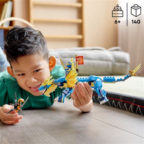 Buy LEGO NINJAGO Jay’s Thunder Dragon EVO Toy Figure and Viper Snake ...