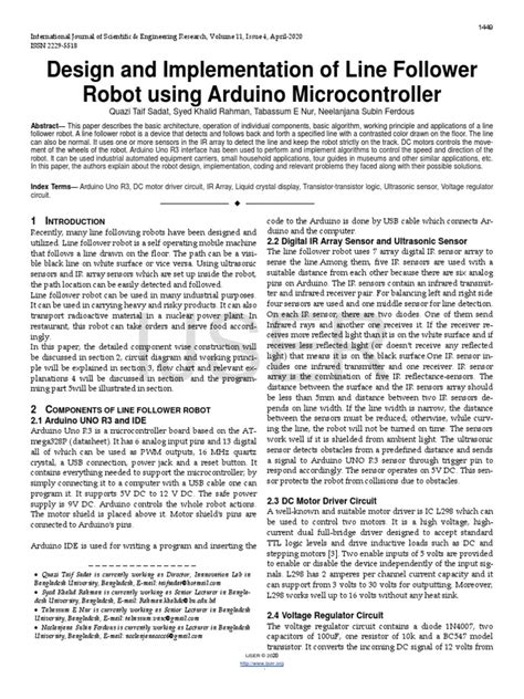 Image result for Design a Line Follower Robot Using Arduino PDF