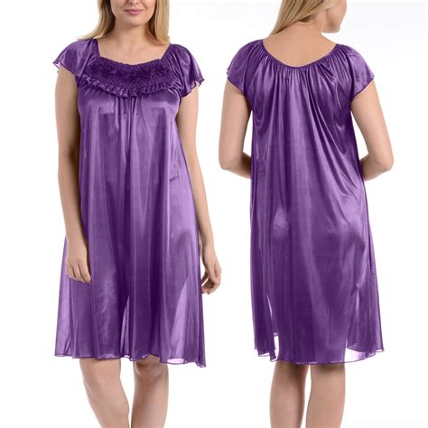 Customer reviews for Ezi Satin Nightgowns for Women - Soft & Breathable ...
