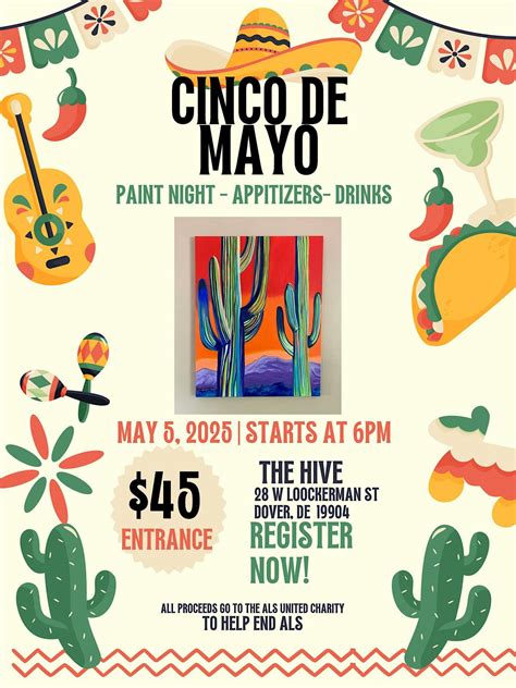 Cinco De Mayo Paint Night for Charity!, The Hive on Loockerman, Dover ...