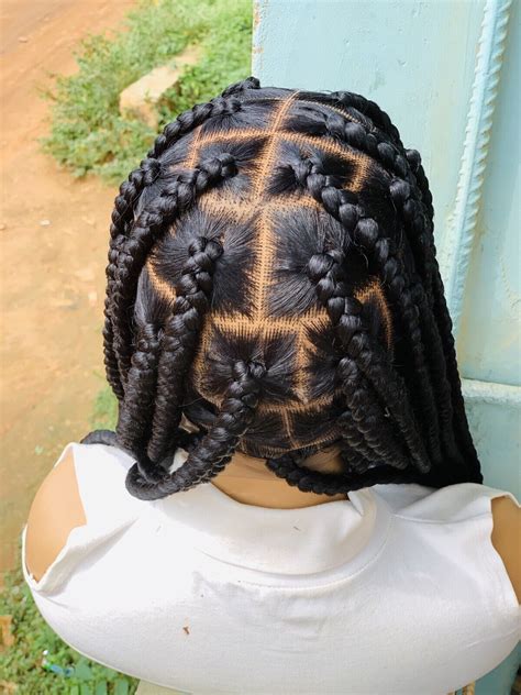 Large Knotless Braids On Full Lace Wig, Braided Wig, | Ubuy India