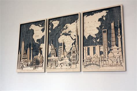 World Map Wall Art 的图像结果