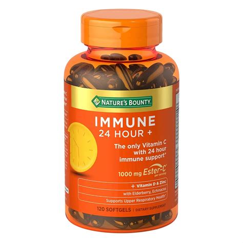 Nature Bounty Vitamin C 24 Hour Daily Immune Support with Zinc and ...