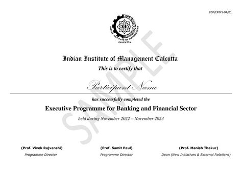 Executive Programme for Banking and Financial Sector (EPBFS) | IIM Calcutta