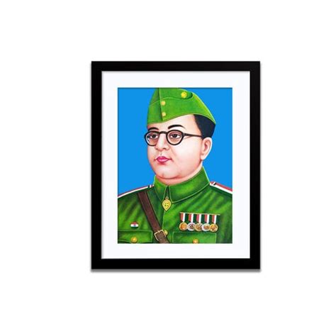 Subhash Chander Bose Framed Wall Painting – Decors Mantra