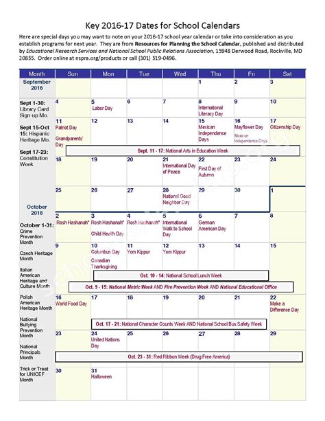 2016 - 2017 School Calendar | Loudoun County Public Schools - Ashburn, VA