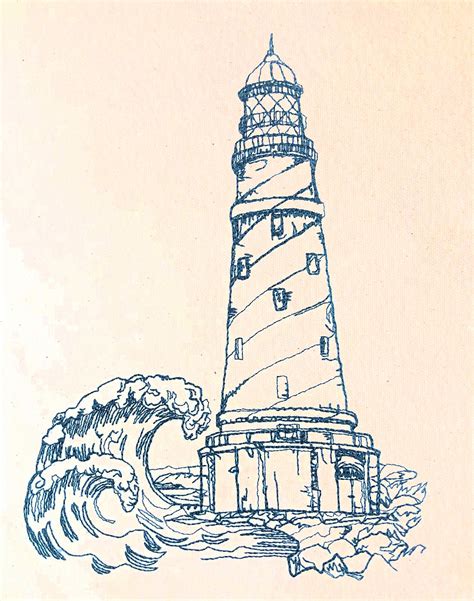 Lighthouse Outline Drawing