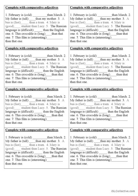 Compraretive Worksheet 的图像结果