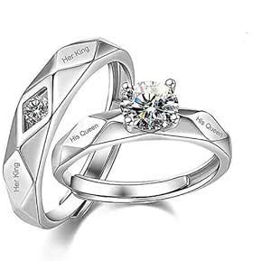 MEENAZ Couple Rings for women girls lovers men boys girlfriend Couples ...