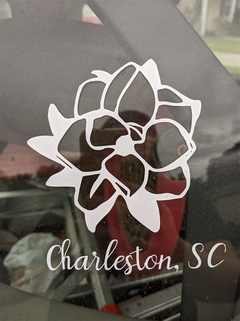 Magnolia Flower Car Decal Charleston Sticker - Etsy