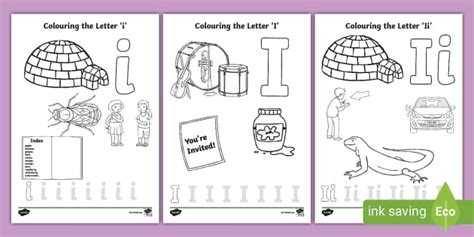 Letter I Colouring Pages - i Pictures (teacher made)