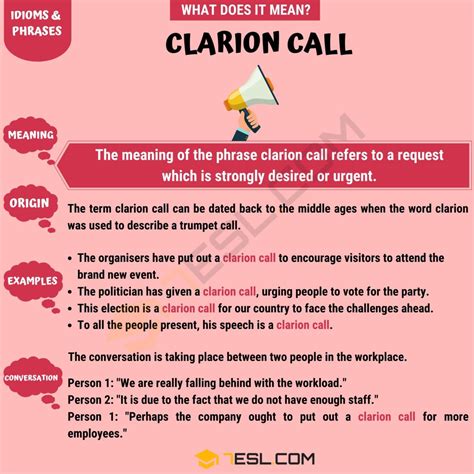 Clarion Call: What Is the Meaning of the Interesting Idiom "Clarion ...