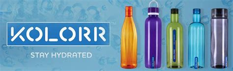 KOLORR Aura Premium 1 Liter Water Bottle Multicolour (3 Pcs Set) Red ...