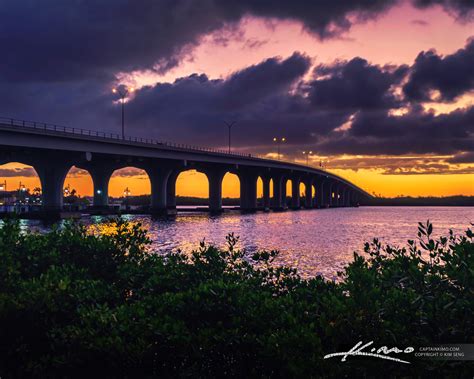 Merril P Barber Bridge Sunset Vero Beach Indian River October 20 | HDR ...