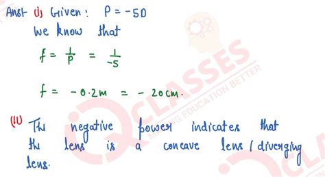 refraction through a lens chapter board questions class10 icse