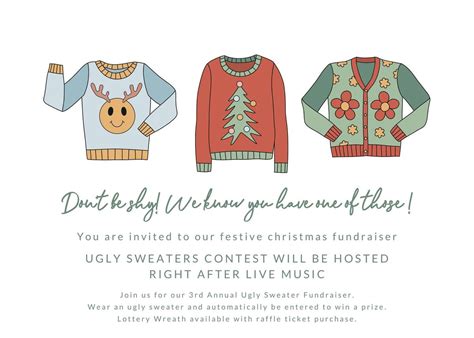 Ugly Sweater Fundraiser , 3855 Willow Street, Burdett, NY, 27 December ...