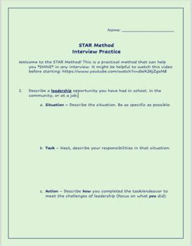 Interview Practice Worksheet 的图像结果