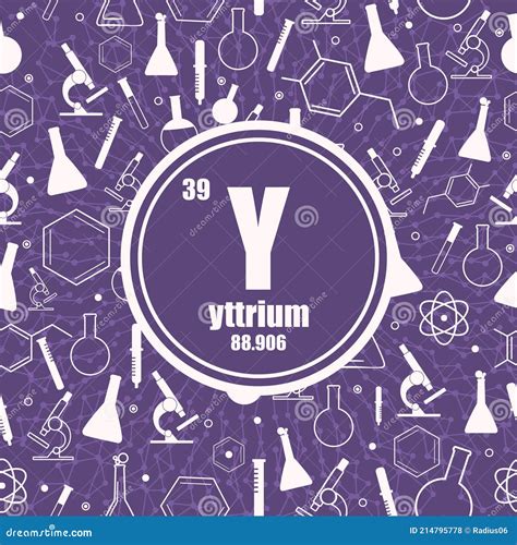 Yttrium Chemical Element. Concept of Periodic Table. Stock Vector - Illustration of mendeleev ...