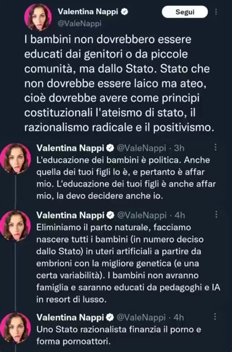 Valentina Nappi e il suo delirio su Twitter: impazzano le polemiche - Notizie.com