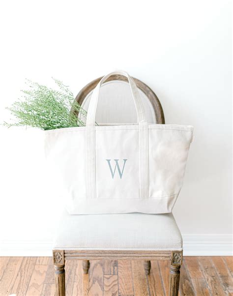 Monogrammed Canvas Boat Bags
