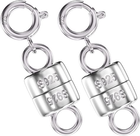 Amazon.com: 14K Gold Heart Magnetic Jewelry Clasps, 925 Sterling Silver ...