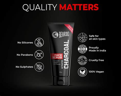 Beardo Activated Charcoal Face Scrub, 100 gm Price, Uses, Side Effects ...