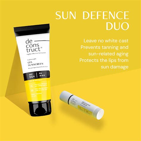Deconstruct Sun Defence Combo - Lip And Face – SilkRoutes.co.in