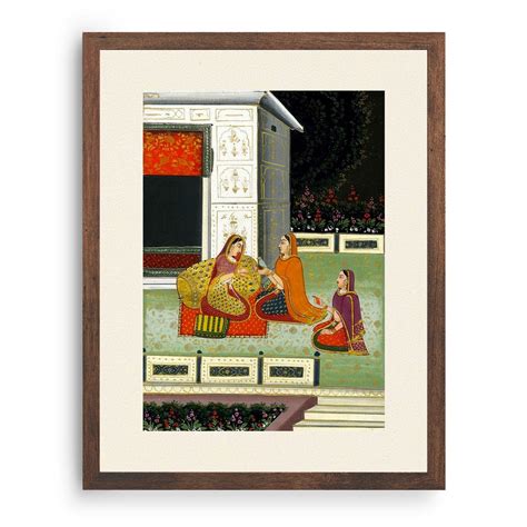 Patamanjari ragini seated woman with two female attendants: Buy ...