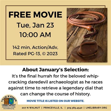 Movie Day, Lillie M. Evans Library District, Princeville, 23 January ...
