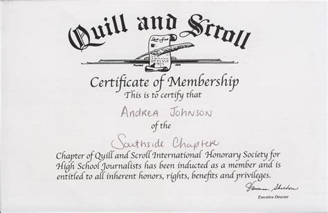 Quill And Scroll Honor Society