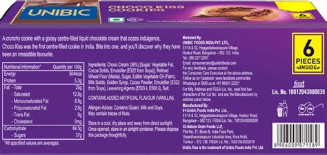 Buy UNIBIC CENTREFILLED CHOCO KISS COOKIE - 60G Online & Get Upto 60% ...