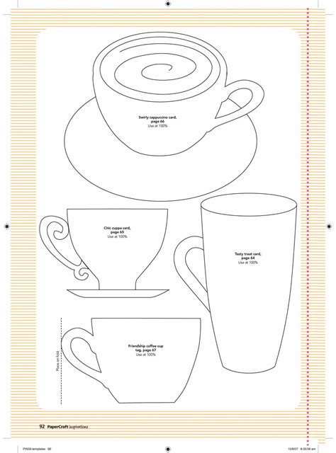 Printable Teacup Papercraft Mug