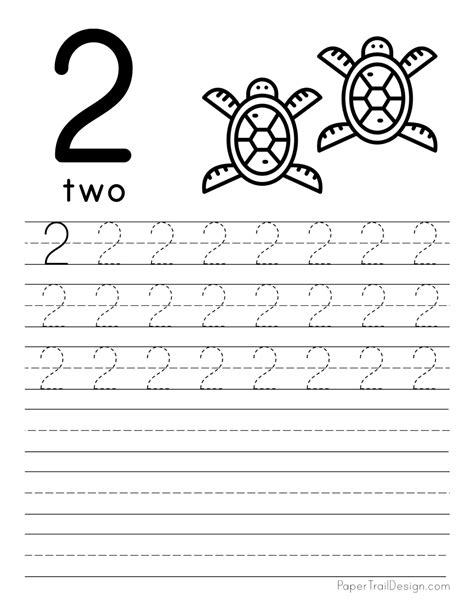 Free Number Tracing Worksheets - Paper Trail Design